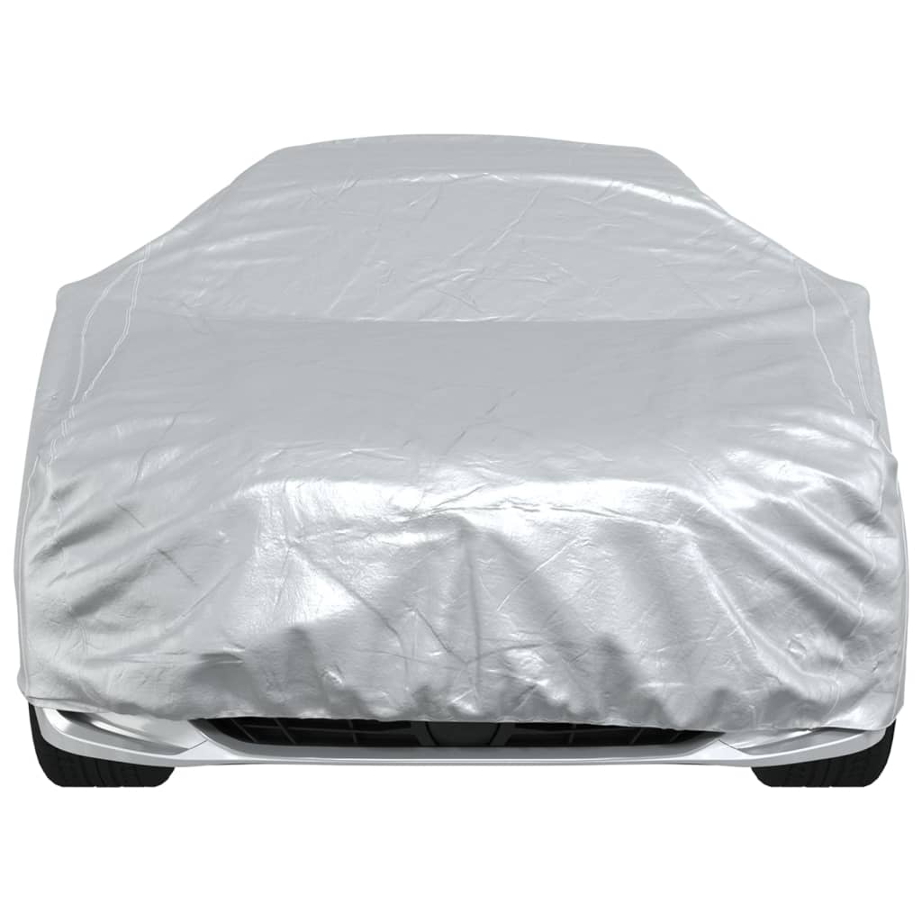 vidaXL Husă auto Sedan, curele cu cataramă, complet, argintiu XL PEVA vidaXL Husă auto Sedan, curele cu cataramă, complet, argintiu XL PEVA