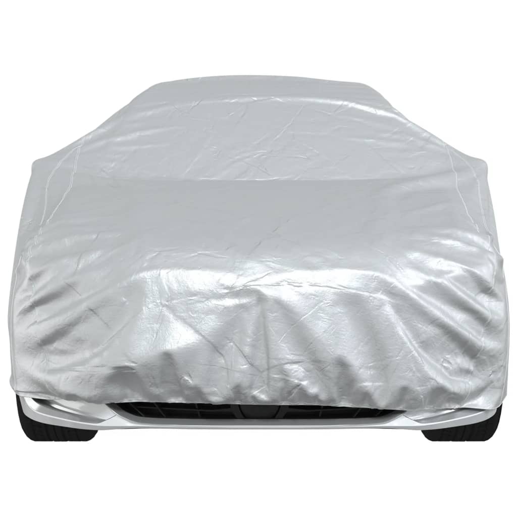 vidaXL Husă auto Sedan, curele cu cataramă, complet, argintiu XXL PEVA vidaXL Husă auto Sedan, curele cu cataramă, complet, argintiu XXL PEVA