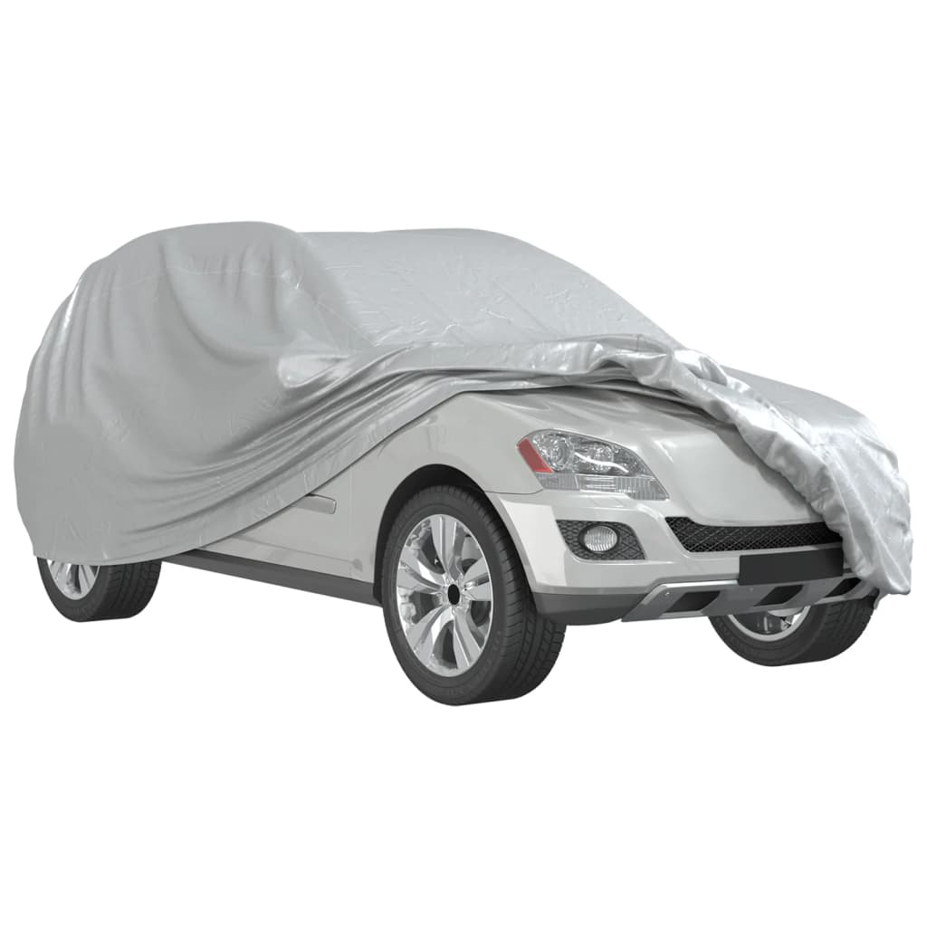 vidaXL Husă auto SUV, curele cu cataramă, complet, argintiu M PEVA vidaXL Husă auto SUV, curele cu cataramă, complet, argintiu M PEVA