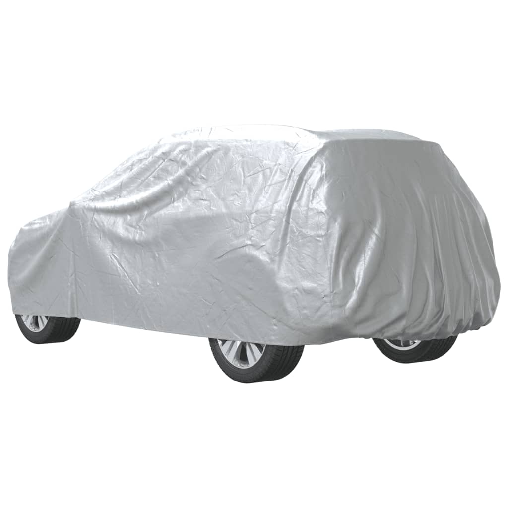 vidaXL Husă auto SUV, curele cu cataramă, complet, argintiu M PEVA vidaXL Husă auto SUV, curele cu cataramă, complet, argintiu M PEVA