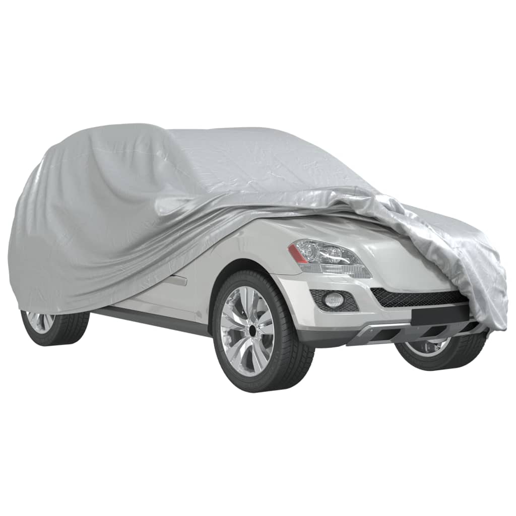 vidaXL Husă auto SUV, curele cu cataramă, complet, argintiu L PEVA vidaXL Husă auto SUV, curele cu cataramă, complet, argintiu L PEVA