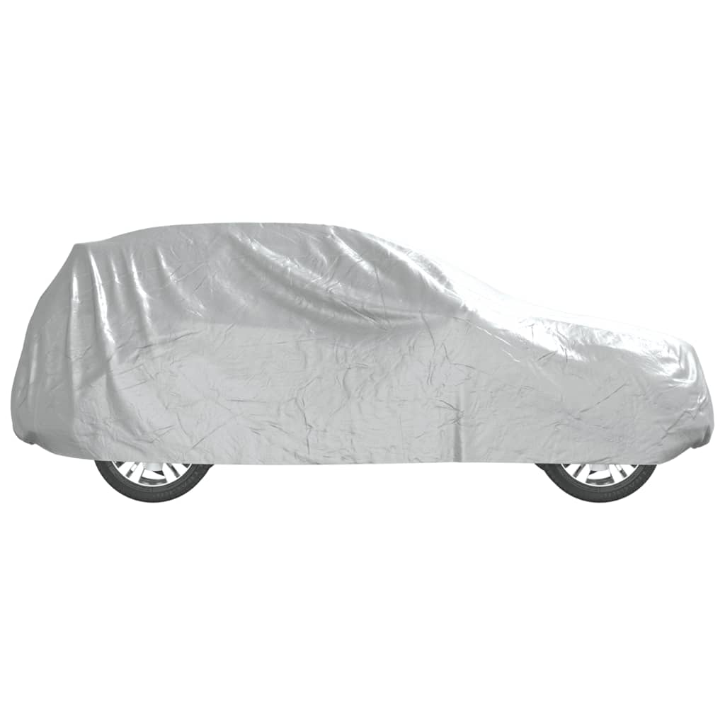 vidaXL Husă auto SUV, curele cu cataramă, complet, argintiu L PEVA vidaXL Husă auto SUV, curele cu cataramă, complet, argintiu L PEVA