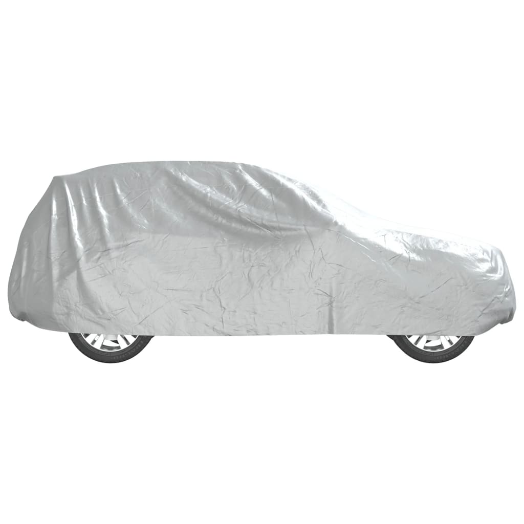 vidaXL Husă auto SUV, curele cu cataramă, complet, argintiu XL PEVA vidaXL Husă auto SUV, curele cu cataramă, complet, argintiu XL PEVA