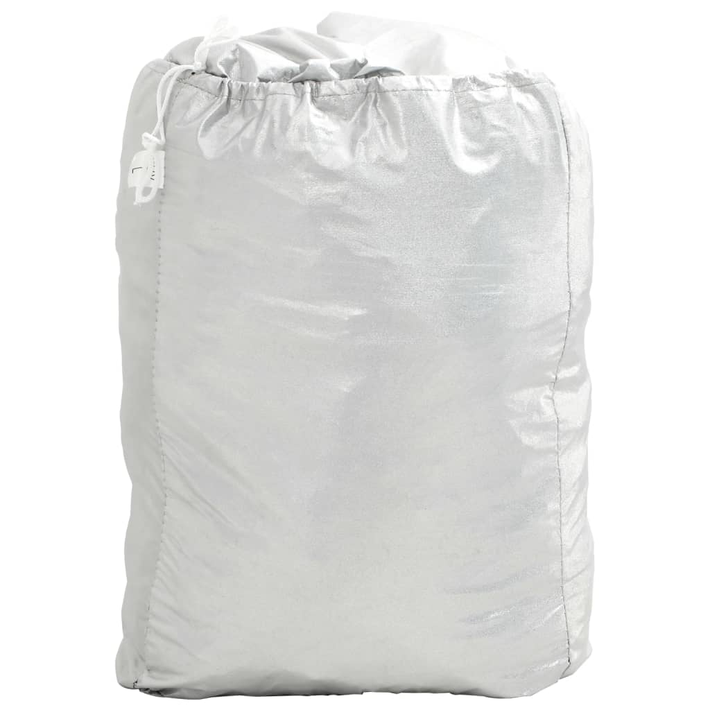 vidaXL Husă auto parțială, cu cârlige, argintiu, XL, PEVA vidaXL Husă auto parțială, cu cârlige, argintiu, XL, PEVA