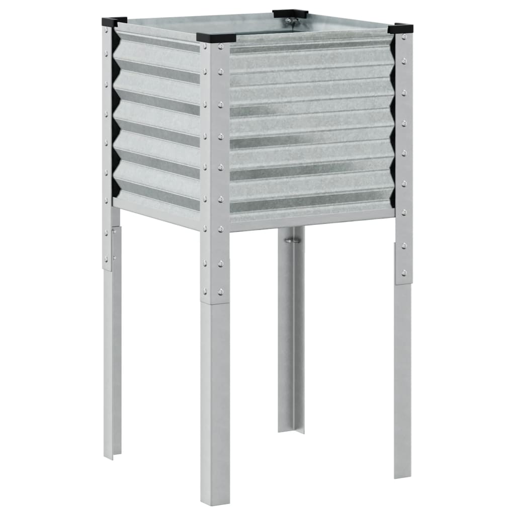vidaXL Jardinieră de grădină, 45x45x88 cm, oțel galvanizat vidaXL Jardinieră de grădină, 45x45x88 cm, oțel galvanizat