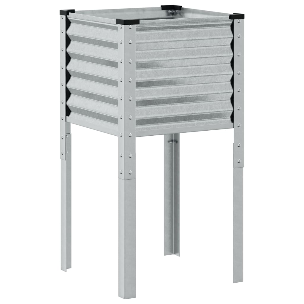 vidaXL Jardinieră de grădină, 45x45x88 cm, oțel galvanizat vidaXL Jardinieră de grădină, 45x45x88 cm, oțel galvanizat