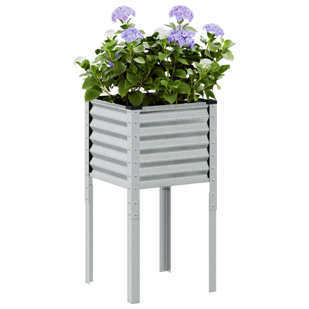 vidaXL Jardinieră de grădină, 45x45x88 cm, oțel galvanizat vidaXL Jardinieră de grădină, 45x45x88 cm, oțel galvanizat