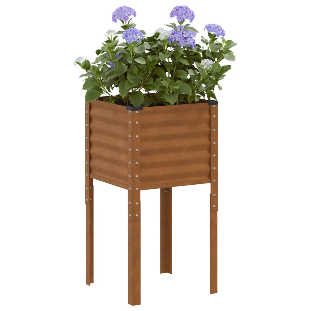 vidaXL Jardinieră de grădină, 45x45x88 cm, oțel rezistent intemperii vidaXL Jardinieră de grădină, 45x45x88 cm, oțel rezistent intemperii