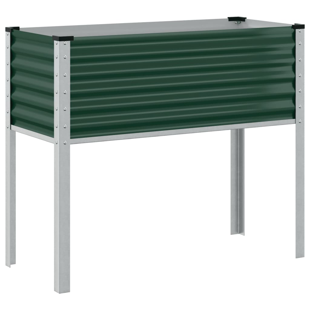 vidaXL Jardinieră de grădină, verde, 100x45x90 cm, oțel