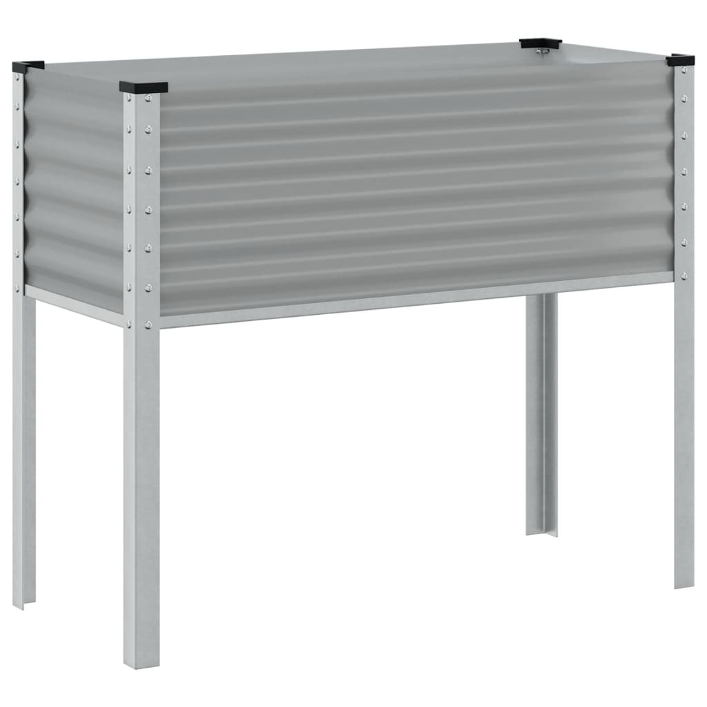 vidaXL Jardinieră de grădină, gri, 100x45x90 cm, oțel vidaXL Jardinieră de grădină, gri, 100x45x90 cm, oțel
