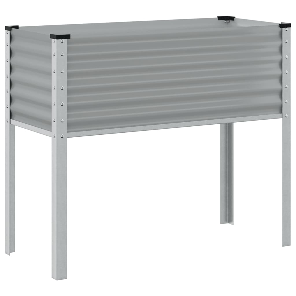 vidaXL Jardinieră de grădină, gri, 100x45x90 cm, oțel vidaXL Jardinieră de grădină, gri, 100x45x90 cm, oțel