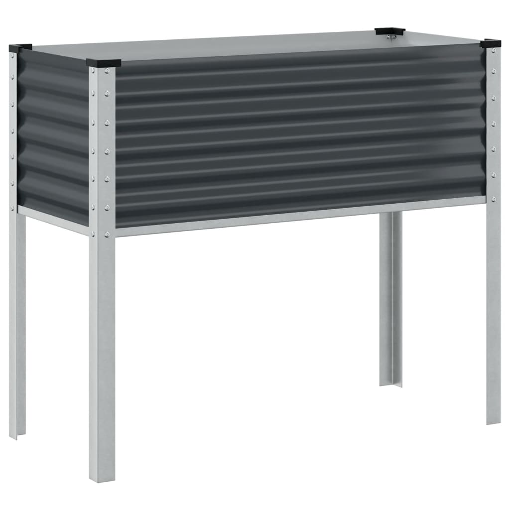 vidaXL Jardinieră de grădină, antracit, 100x45x90 cm, oțel vidaXL Jardinieră de grădină, antracit, 100x45x90 cm, oțel