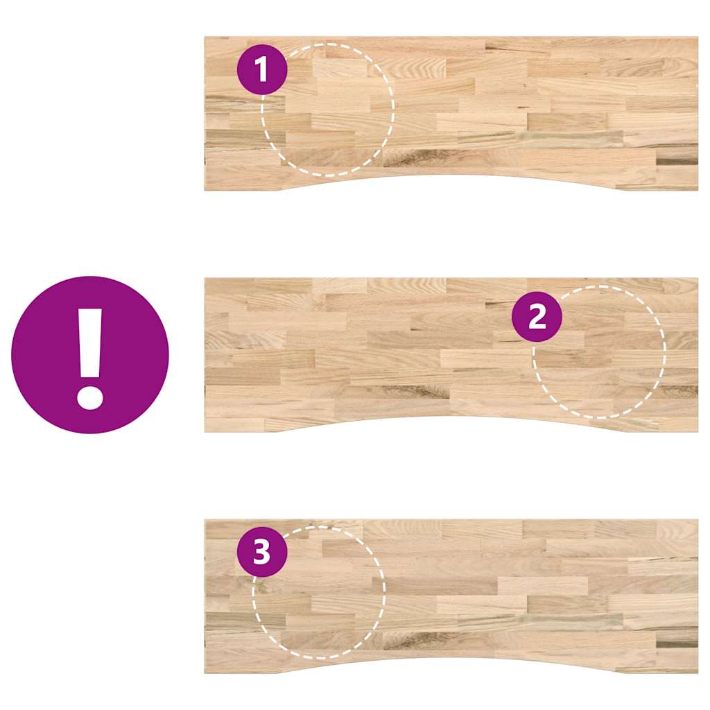 vidaXL Blat de birou netratat Lemn masiv de stejar dreptunghiular