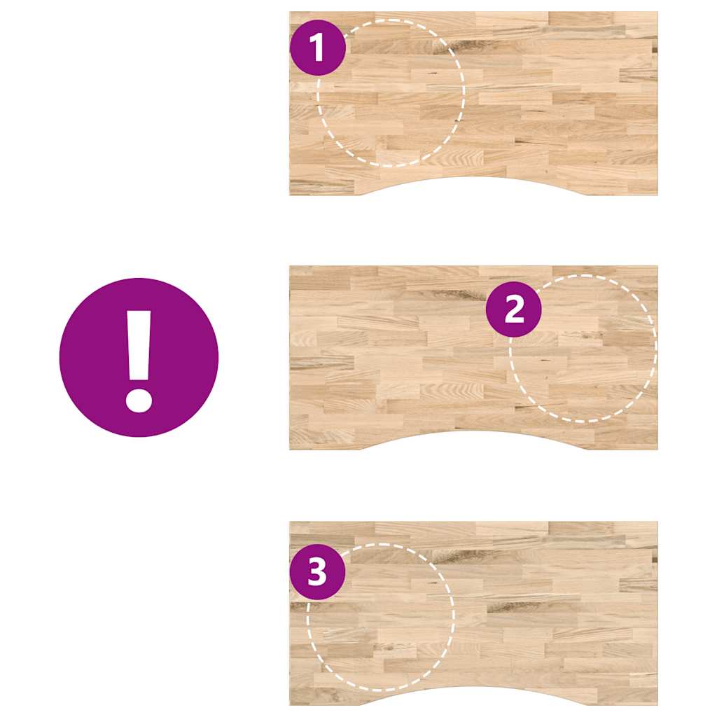 vidaXL Blat de birou netratat Lemn masiv de stejar dreptunghiular