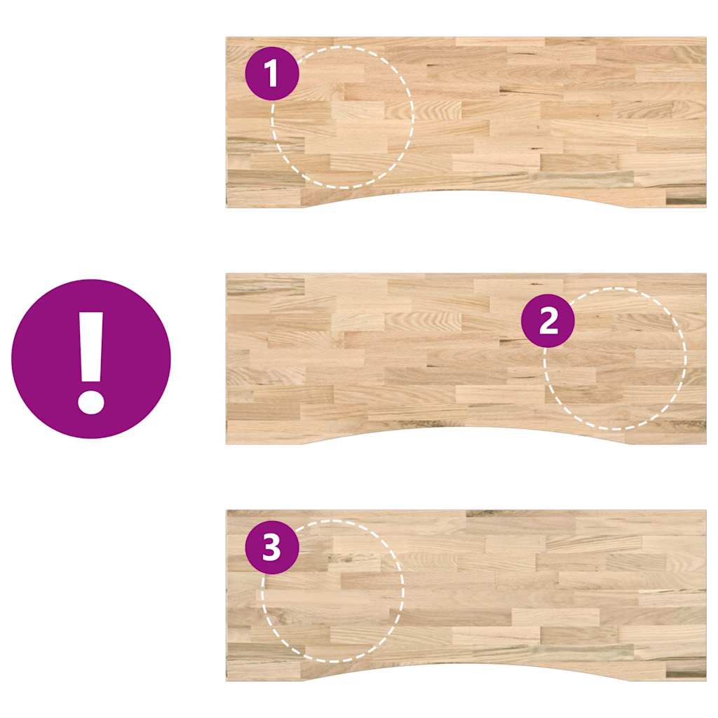 vidaXL Blat de birou netratat Lemn masiv de stejar dreptunghiular