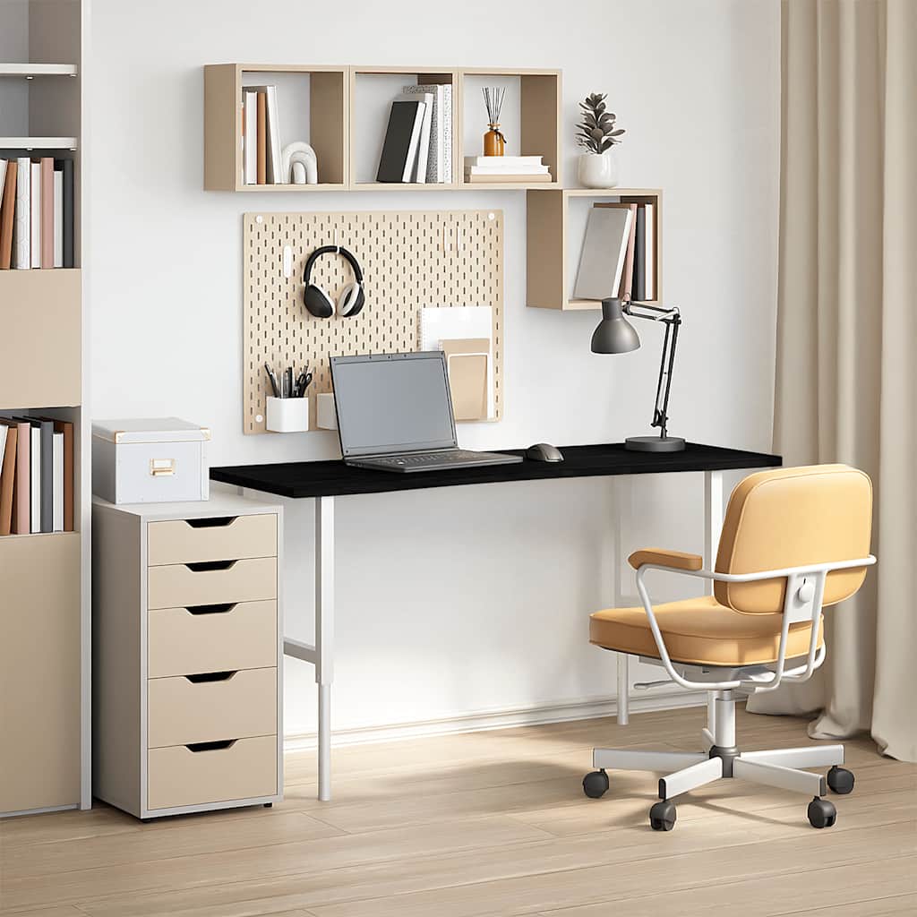 vidaXL Blat de birou maro închis lemn masiv de stejar dreptunghiular