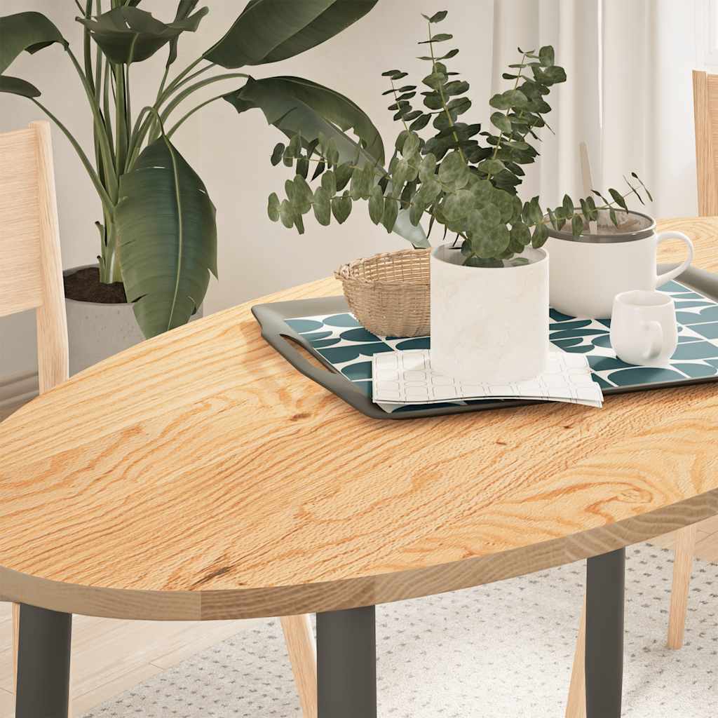 vidaXL Blat de masă 120x60x2 cm lemn masiv de stejar oval vidaXL Blat de masă 120x60x2 cm lemn masiv de stejar oval