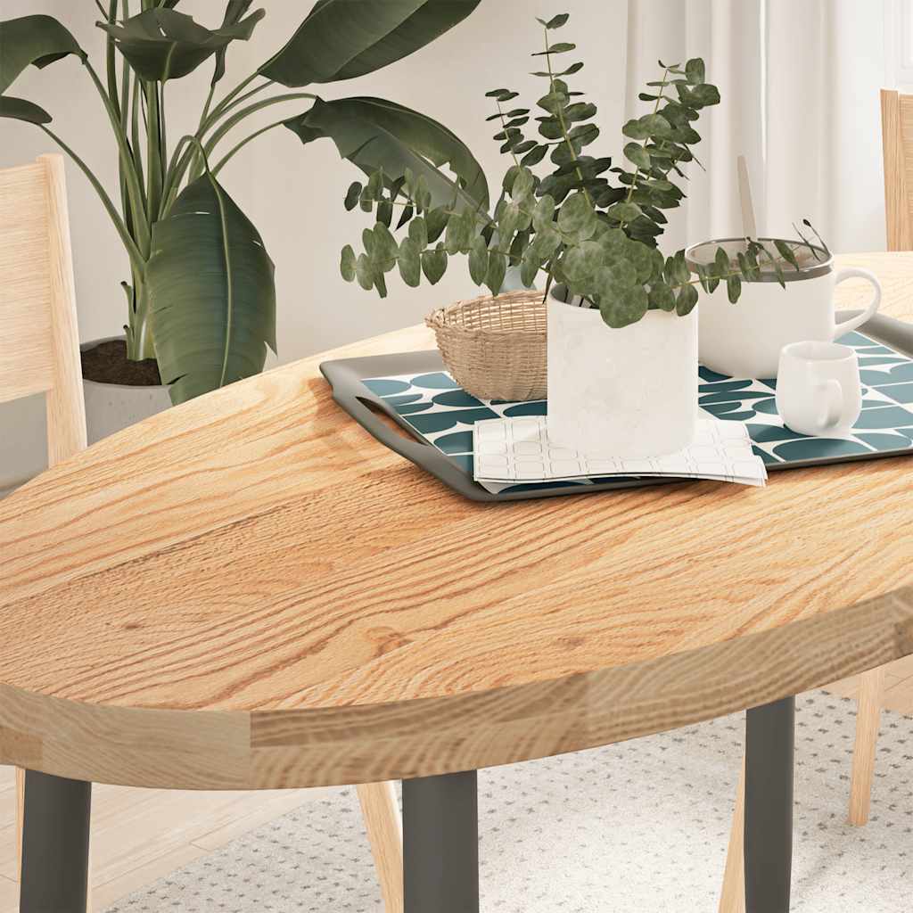 vidaXL Blat de masă 120x60x4 cm lemn masiv de stejar oval vidaXL Blat de masă 120x60x4 cm lemn masiv de stejar oval
