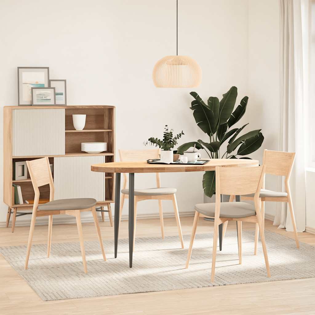 vidaXL Blat de masă 140x60x4 cm lemn masiv de stejar oval