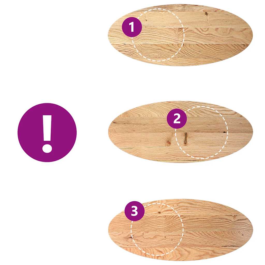 vidaXL Blat de masă 140x60x4 cm lemn masiv de stejar oval