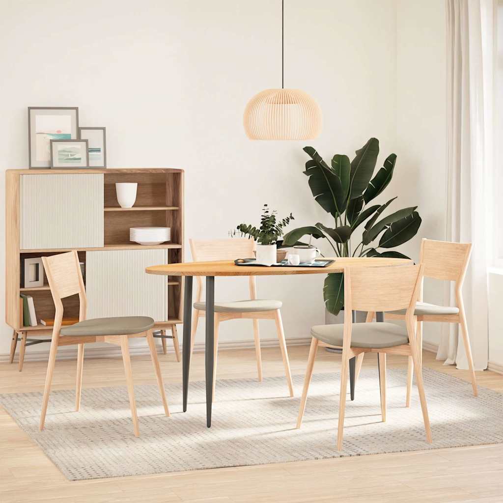 vidaXL Blat de masă maro deschis 140x60x2 cm lemn masiv de stejar oval