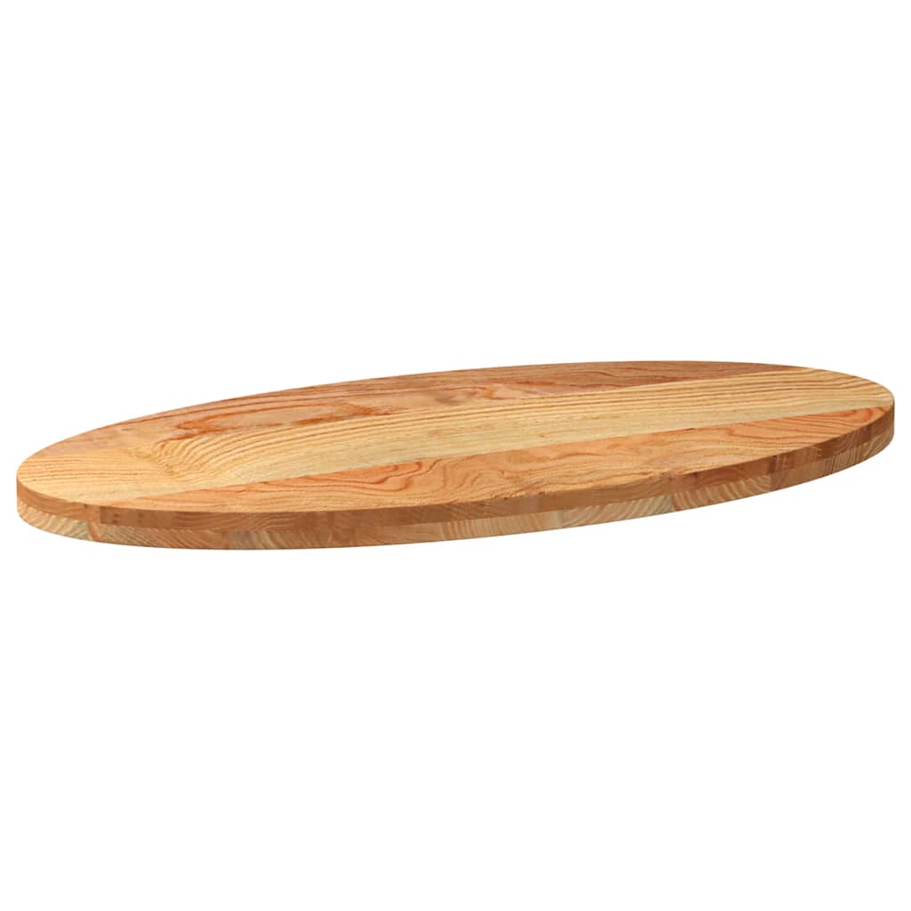 vidaXL Blat de masă maro deschis 100x50x4 cm lemn masiv de stejar oval