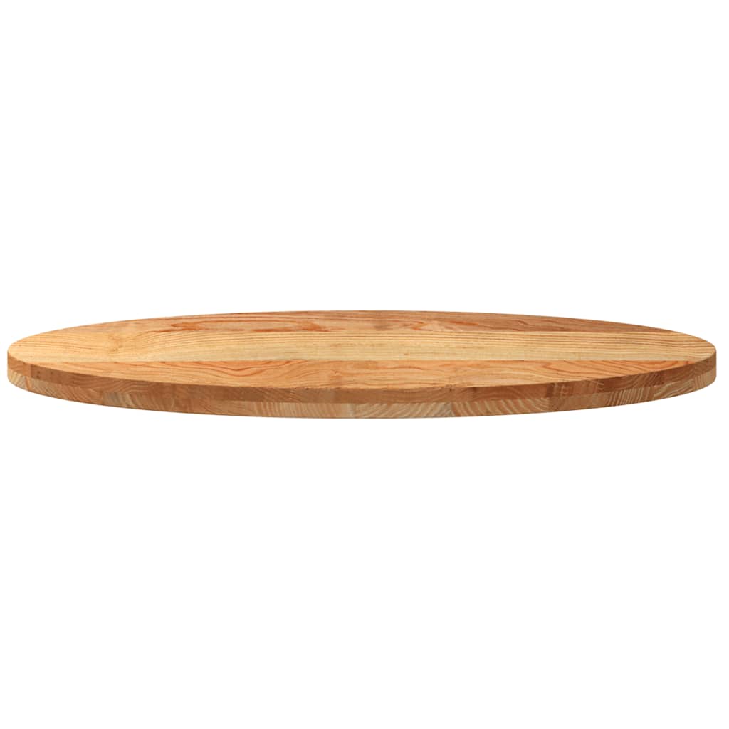 vidaXL Blat de masă maro deschis 100x50x4 cm lemn masiv de stejar oval