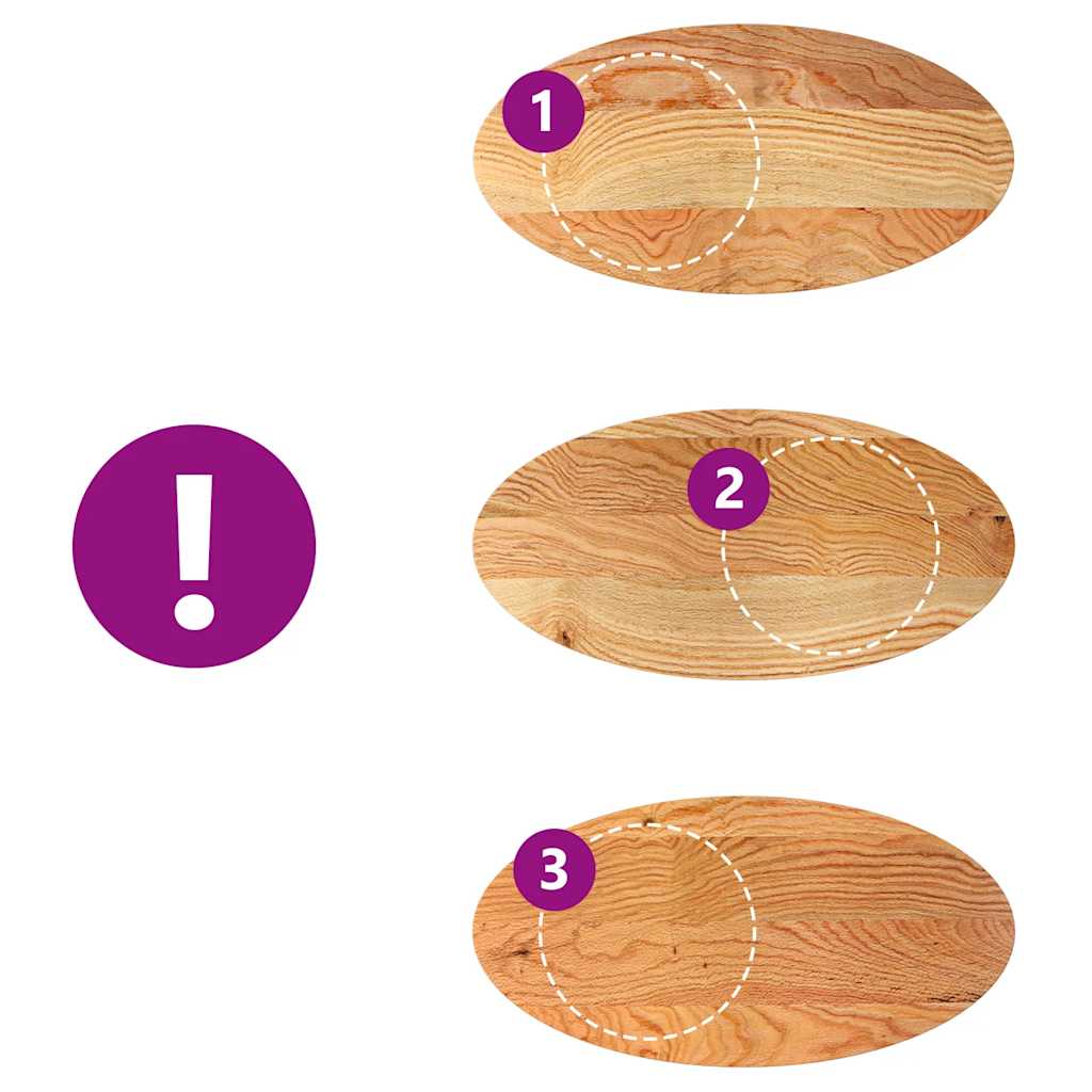 vidaXL Blat de masă maro deschis 100x50x4 cm lemn masiv de stejar oval