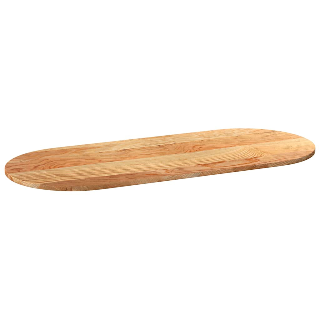 vidaXL Blat de masă maro deschis 140x60x2 cm lemn masiv de stejar oval