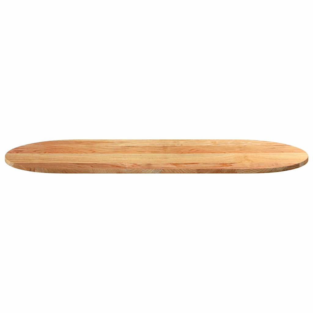 vidaXL Blat de masă maro deschis 140x60x2 cm lemn masiv de stejar oval