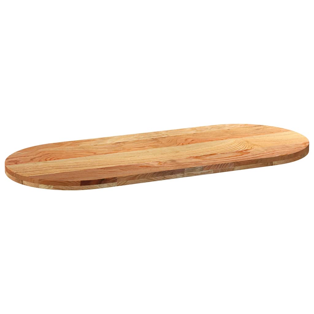 vidaXL Blat de masă maro deschis 140x60x4 cm lemn masiv de stejar oval vidaXL Blat de masă maro deschis 140x60x4 cm lemn masiv de stejar oval