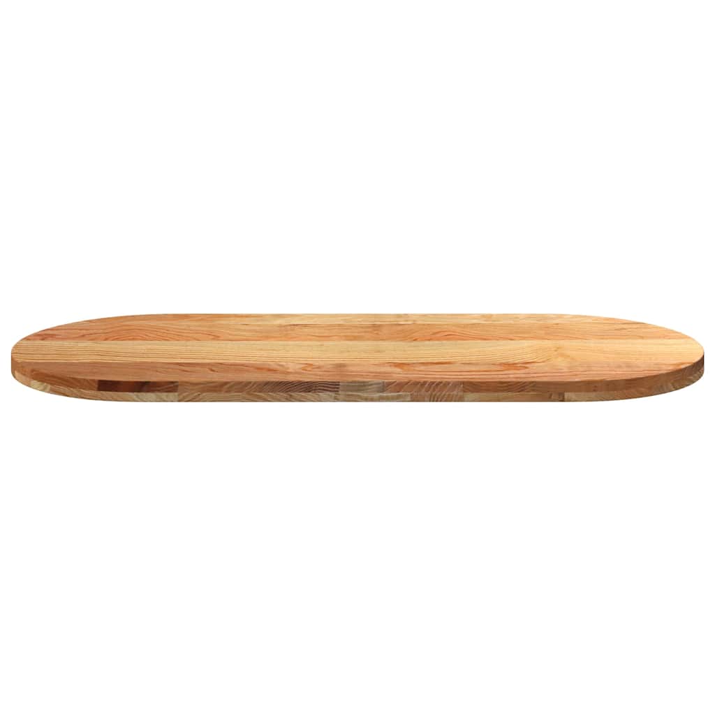 vidaXL Blat de masă maro deschis 140x60x4 cm lemn masiv de stejar oval vidaXL Blat de masă maro deschis 140x60x4 cm lemn masiv de stejar oval