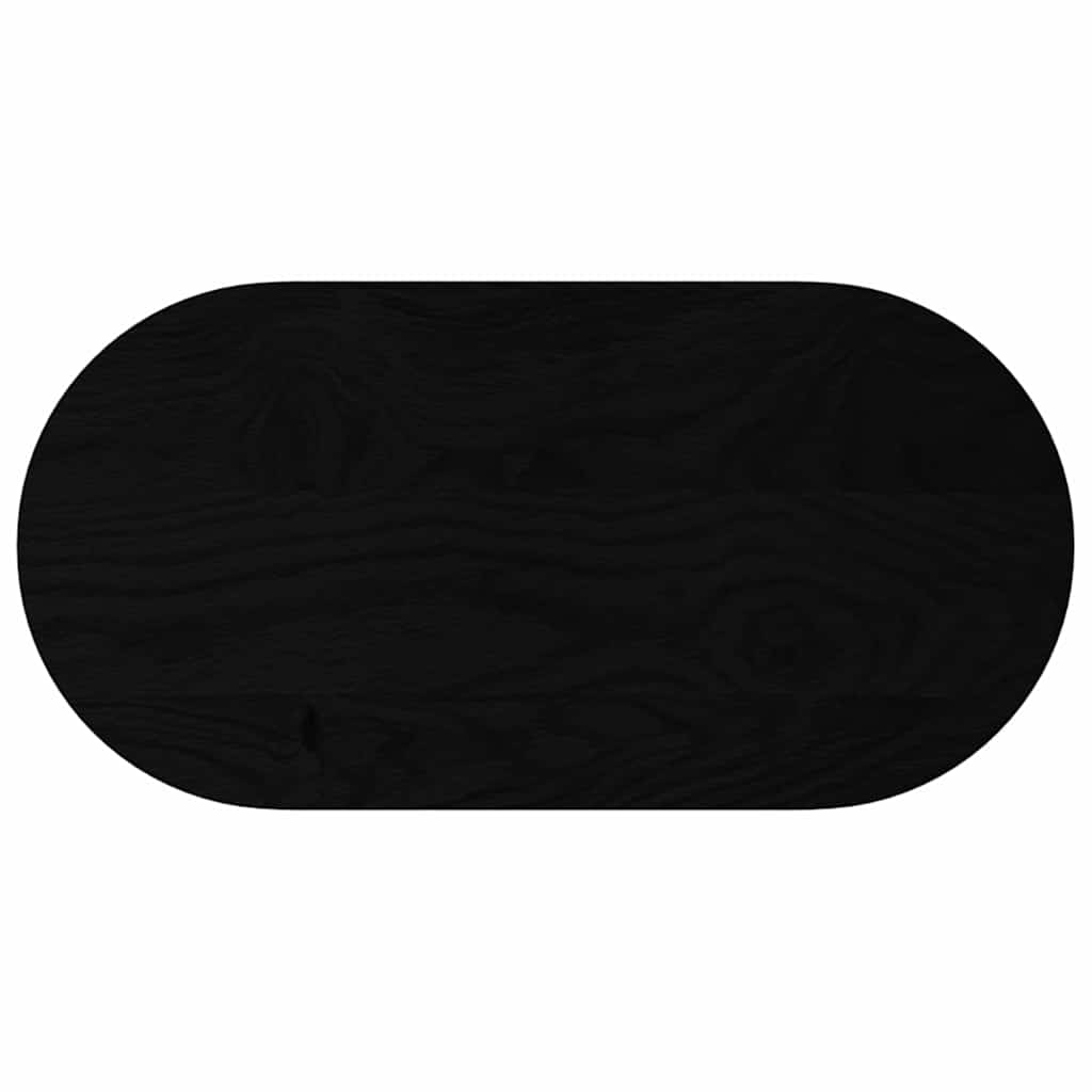 vidaXL Blat de masă maro închis 80x40x2 cm lemn masiv de stejar oval