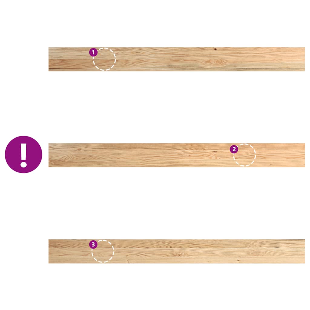 vidaXL Pervaz 2 buc lemn masiv de stejar netratat 160x15x2 cm