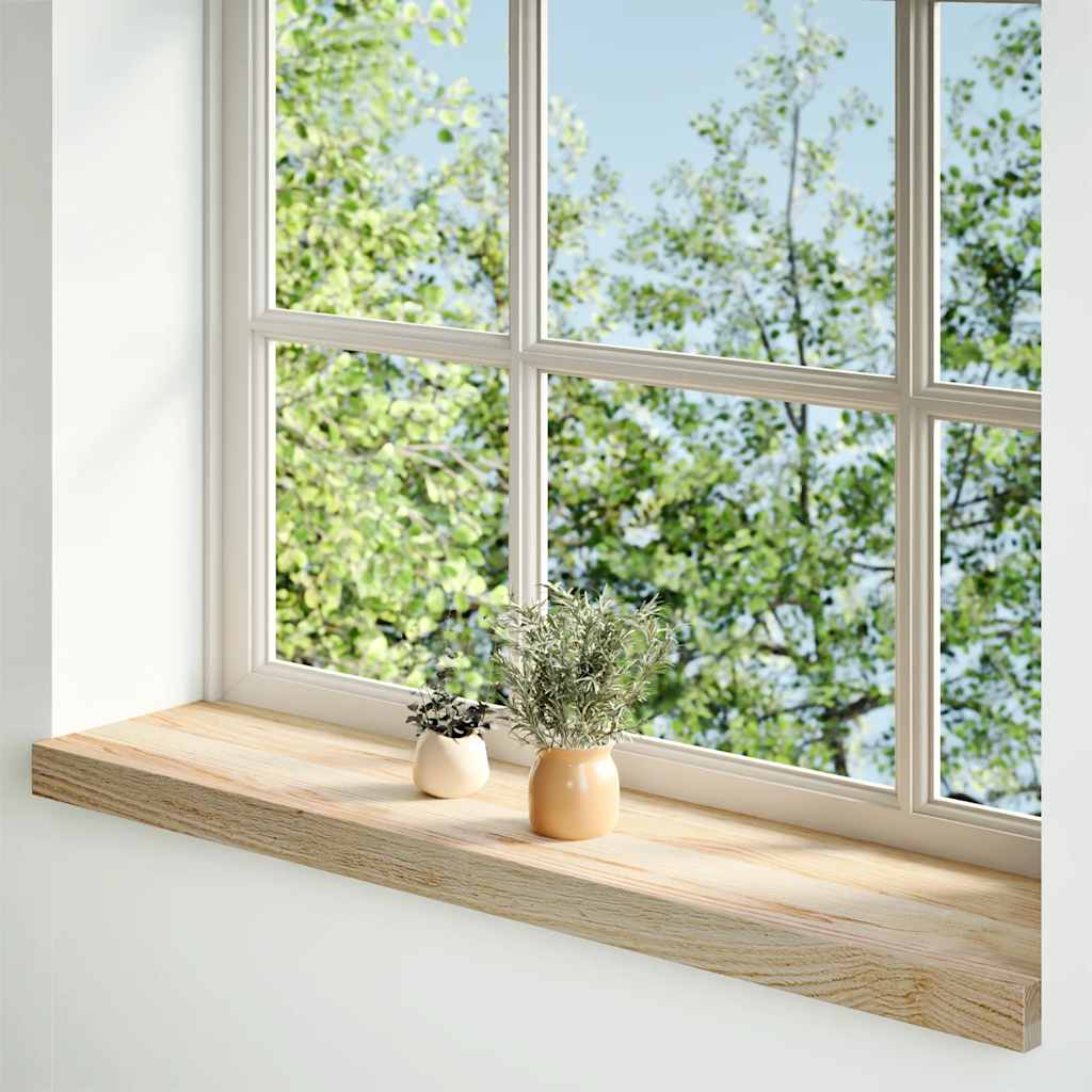 vidaXL Pervaz 2 buc lemn masiv de stejar netratat 80x20x2 cm