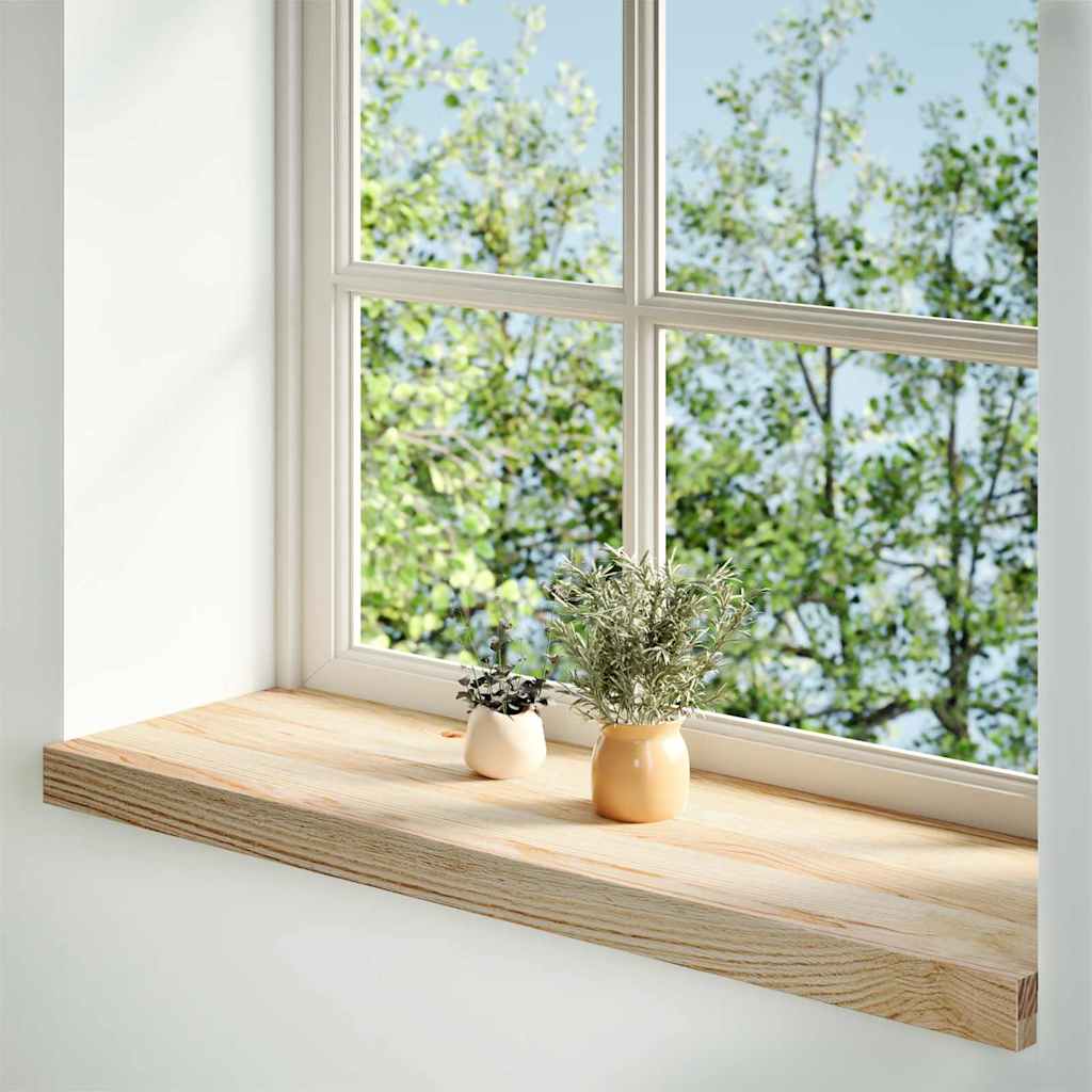 vidaXL Pervaz 2 buc lemn masiv de stejar netratat 80x25x2 cm