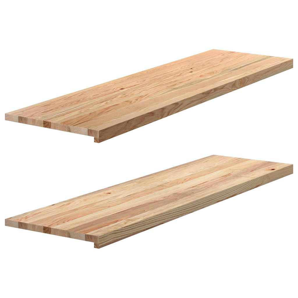 vidaXL Pervaz 2 buc lemn masiv de stejar netratat 140x40x2 cm vidaXL Pervaz 2 buc lemn masiv de stejar netratat 140x40x2 cm
