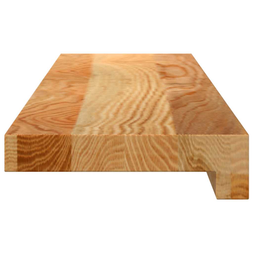 vidaXL Pervaz 2 buc lemn masiv de maro deschis 70x15x2 cm