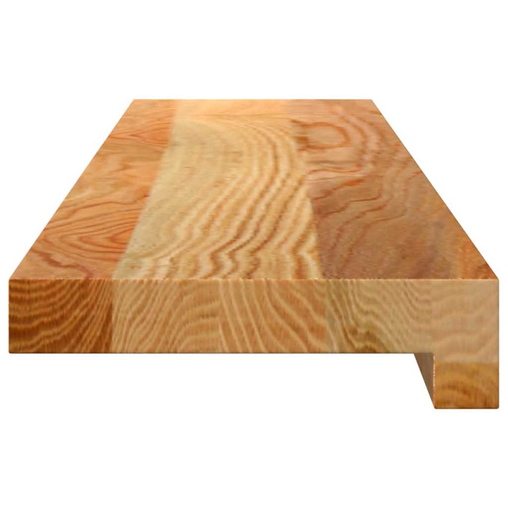 vidaXL Pervaz 2 buc lemn masiv de maro deschis 80x15x2 cm