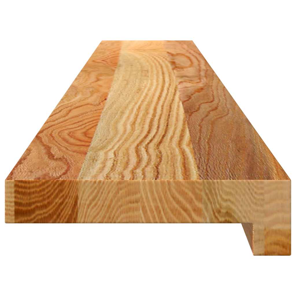 vidaXL Pervaz 2 buc lemn masiv de maro deschis 120x15x2 cm