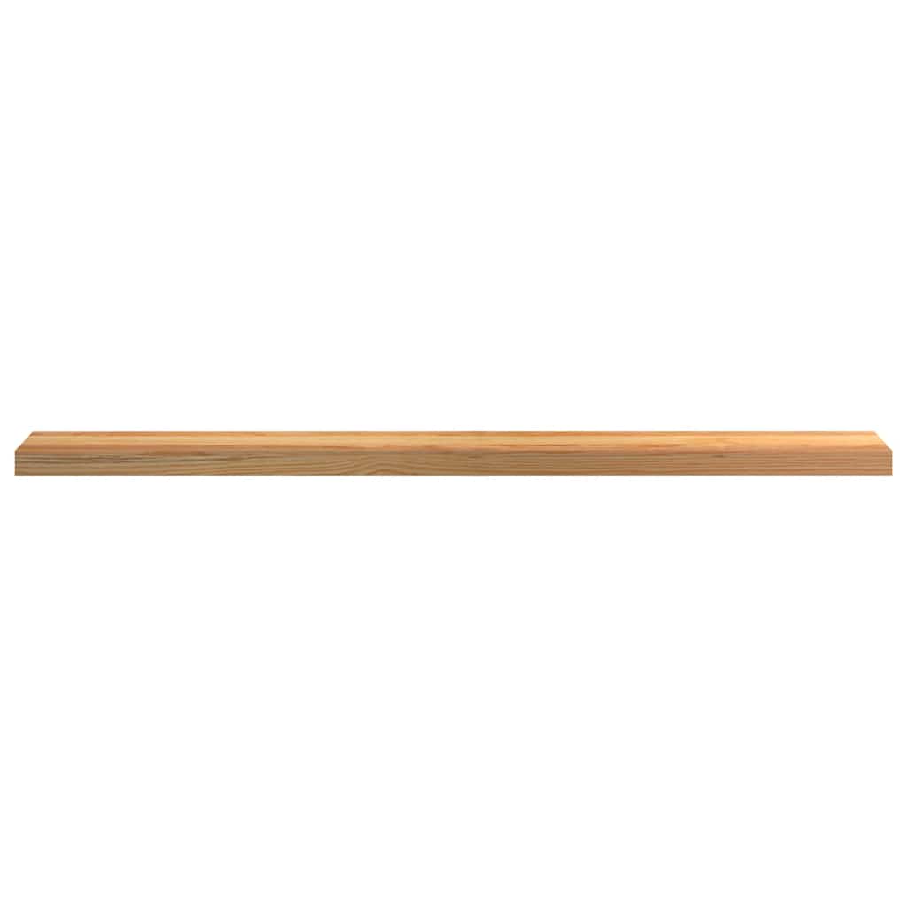 vidaXL Pervaz 2 buc lemn masiv de maro deschis 140x15x2 cm