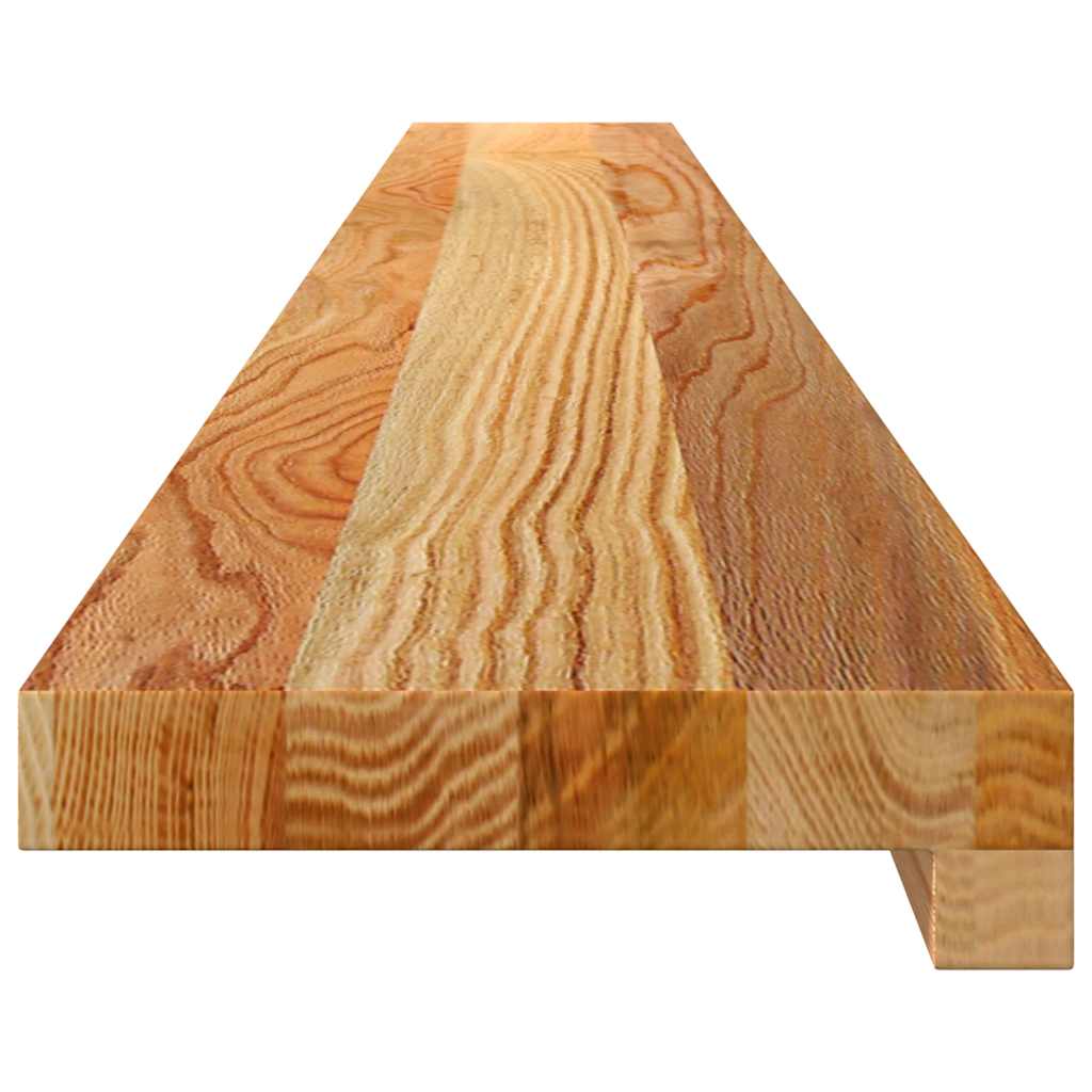 vidaXL Pervaz 2 buc lemn masiv de maro deschis 140x15x2 cm