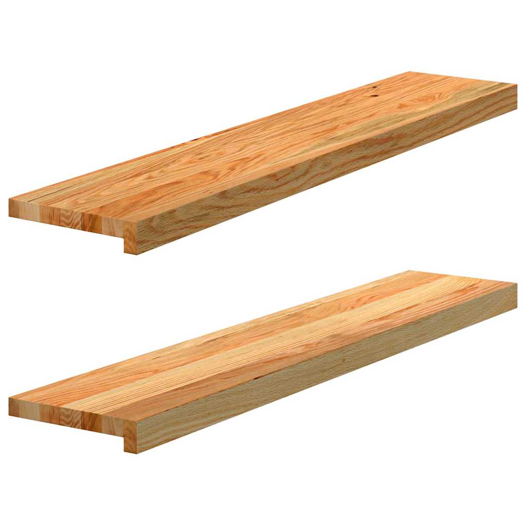 vidaXL Pervaz 2 buc lemn masiv de maro deschis 100x20x2 cm vidaXL Pervaz 2 buc lemn masiv de maro deschis 100x20x2 cm