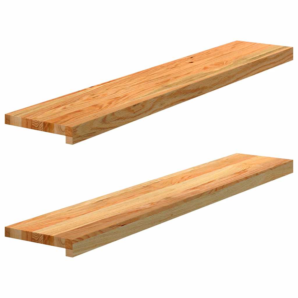 vidaXL Pervaz 2 buc lemn masiv de maro deschis 110x20x2 cm vidaXL Pervaz 2 buc lemn masiv de maro deschis 110x20x2 cm