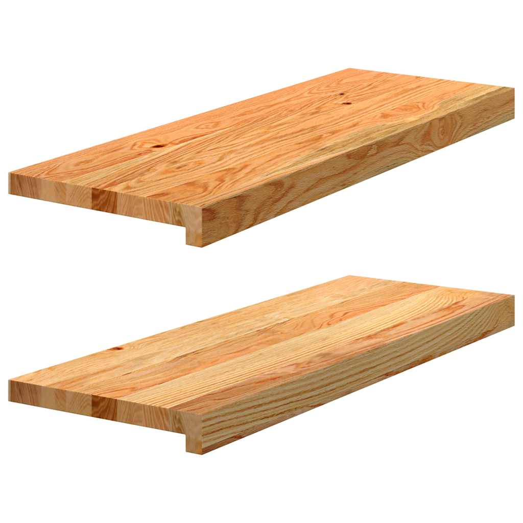 vidaXL Pervaz 2 buc lemn masiv de maro deschis 70x25x2 cm vidaXL Pervaz 2 buc lemn masiv de maro deschis 70x25x2 cm