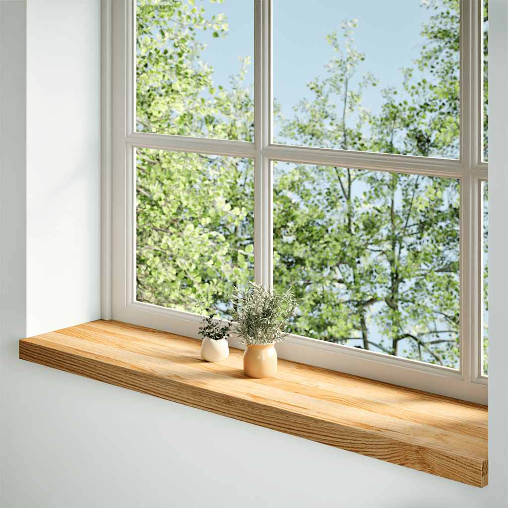 vidaXL Pervaz 2 buc lemn masiv de maro deschis 100x25x2 cm vidaXL Pervaz 2 buc lemn masiv de maro deschis 100x25x2 cm