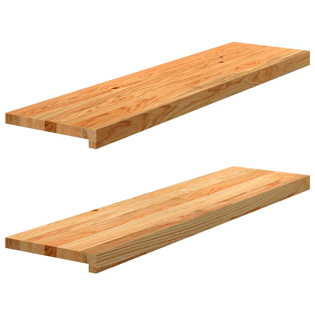 vidaXL Pervaz 2 buc lemn masiv de maro deschis 100x30x2 cm vidaXL Pervaz 2 buc lemn masiv de maro deschis 100x30x2 cm