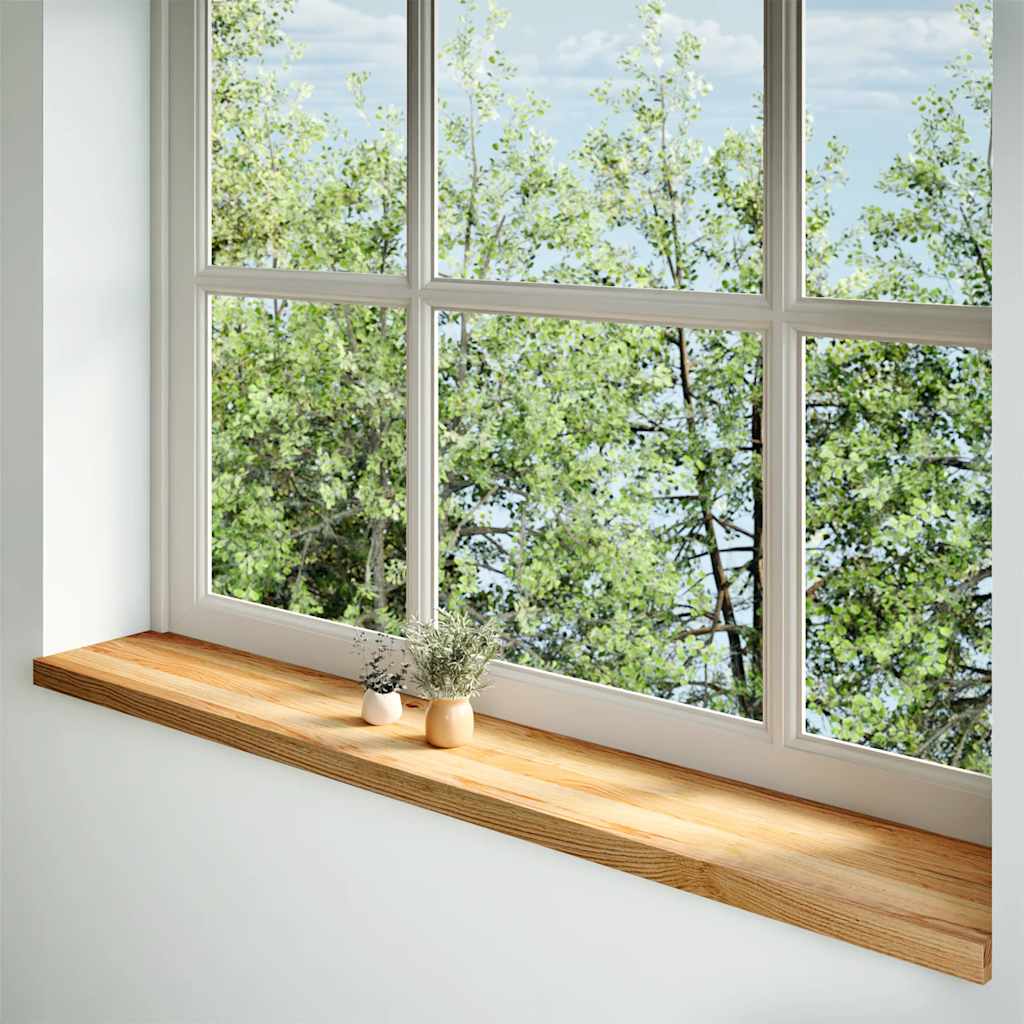 vidaXL Pervaz 2 buc lemn masiv de maro deschis 160x30x2 cm