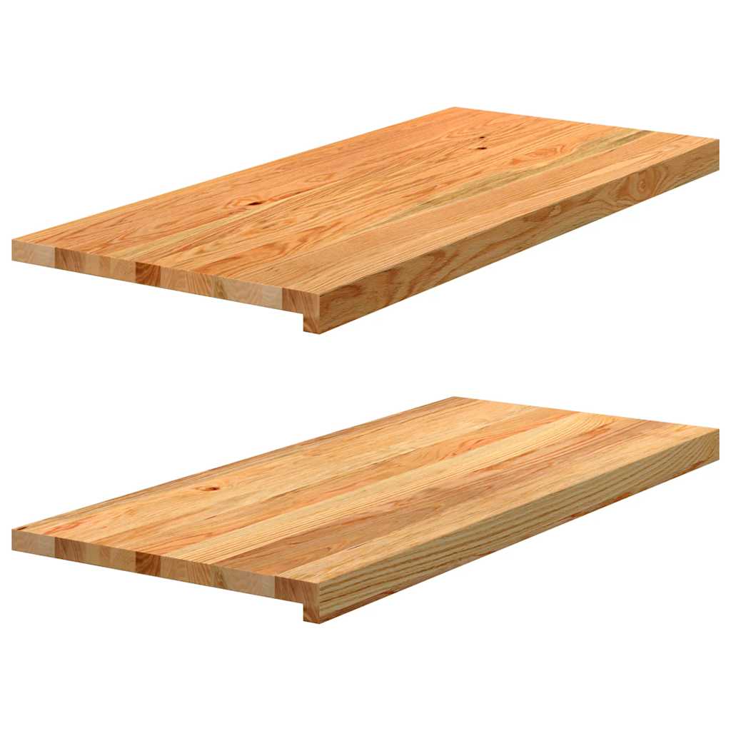 vidaXL Pervaz 2 buc lemn masiv de maro deschis 90x40x2 cm vidaXL Pervaz 2 buc lemn masiv de maro deschis 90x40x2 cm