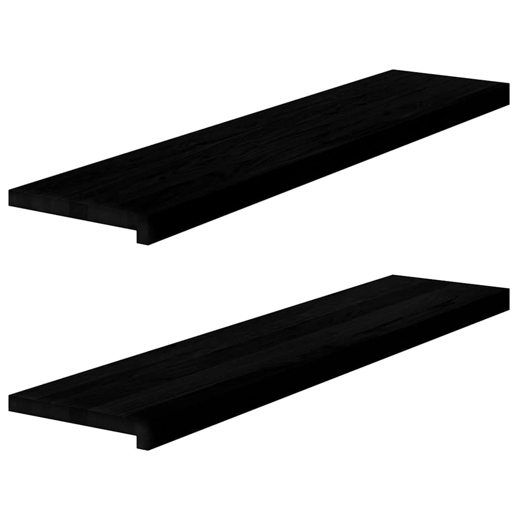 vidaXL Glafuri 2 buc maro închis 110x25x2 cm lemn masiv de stejar vidaXL Glafuri 2 buc maro închis 110x25x2 cm lemn masiv de stejar